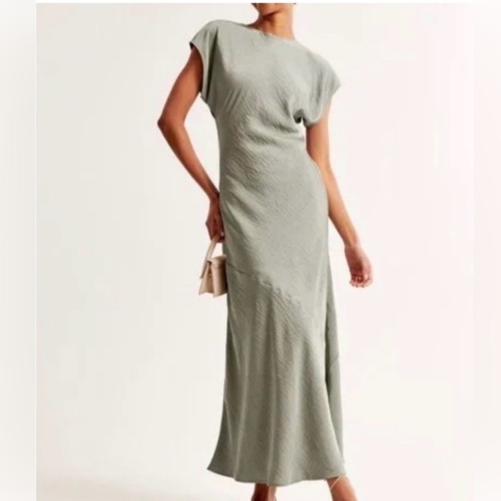 Abercrombie & Fitch Sage Green Maxi Dress